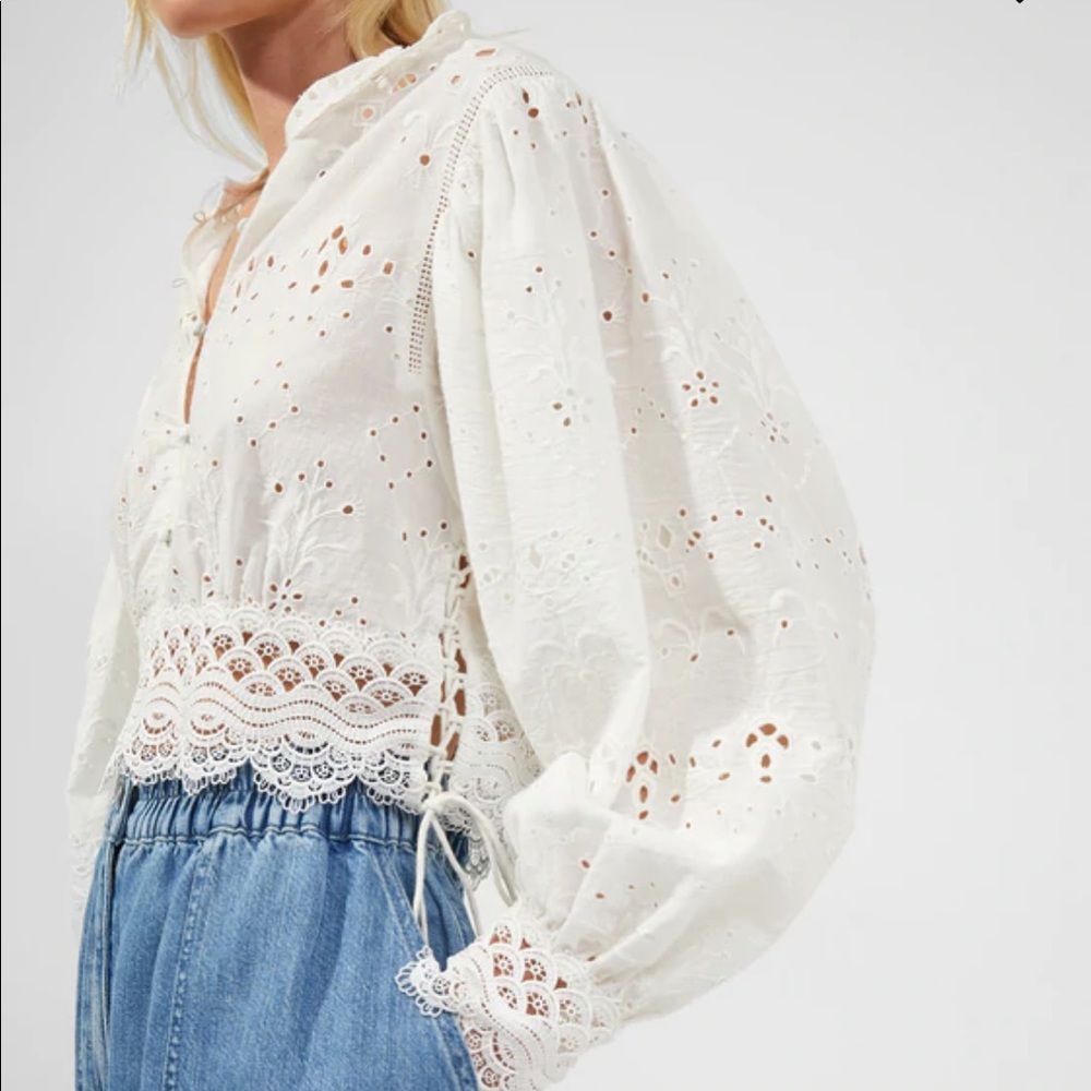 Biton Balloon Sleeve Blouse